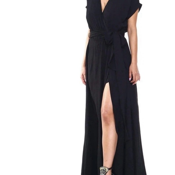 Meghan Flowy Black Women's Dress short with sheer layer NWT - Picture 9 of 10